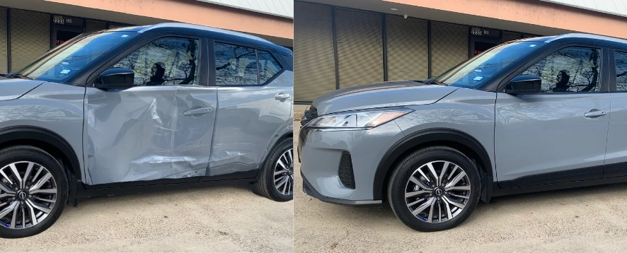 Before and after collision repair