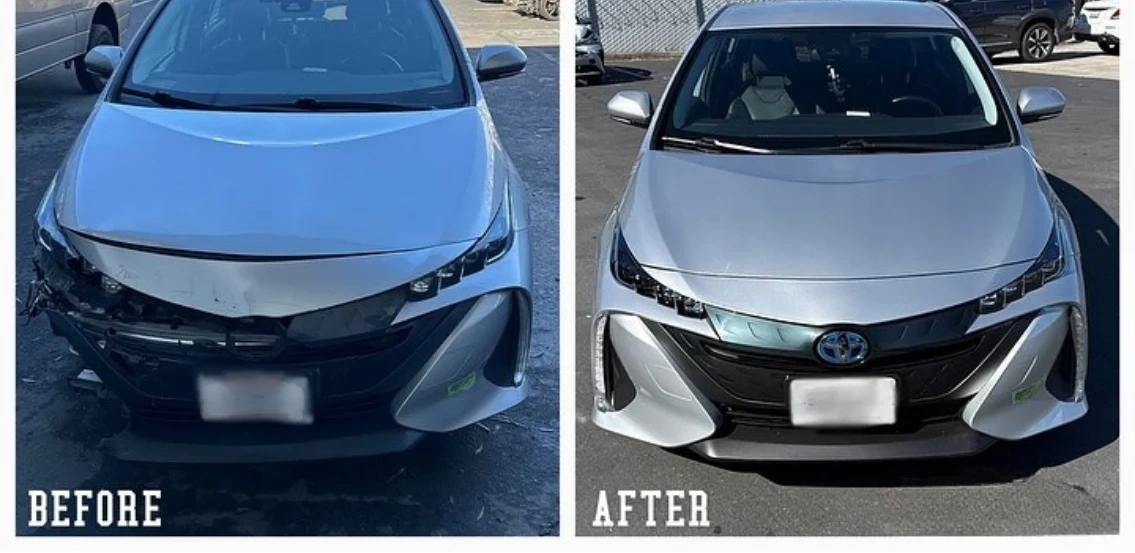 Before and after collision repair
